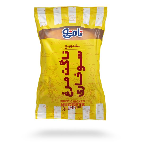ساندویچ نیم چاباتا ناگت مرغ سوخاری
